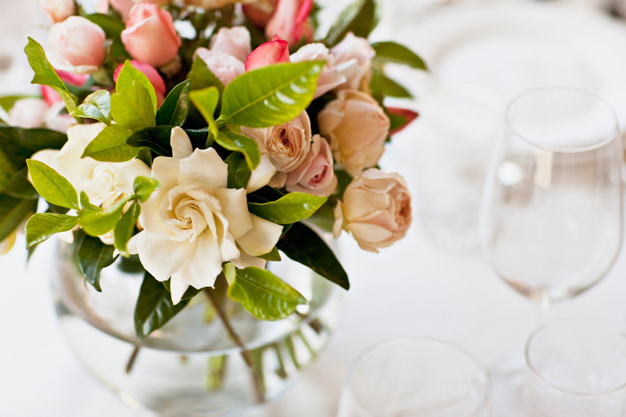 Close up of a bridal bouquet