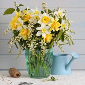 Sunshine mixed bouquet with yellow and orange seasonal flowers